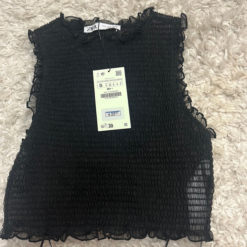 Black Zara Sheer Tank